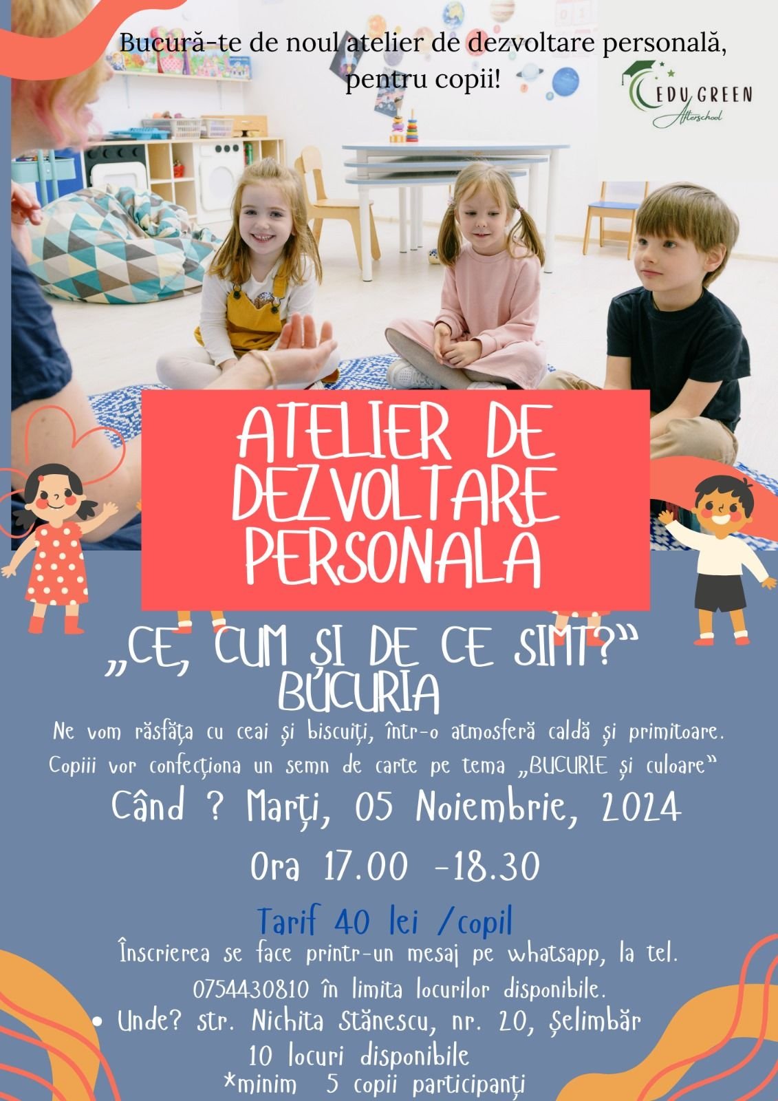 Edugreen eveniment atelier dezvoltare personala